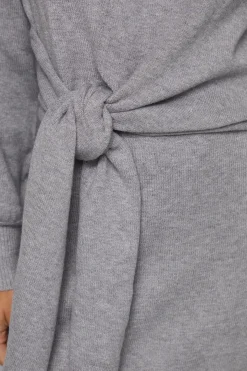 Robe Midi Tricotée Portefeuille Décontractée