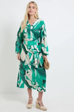 Robe Midi Tropicale D'été Petite