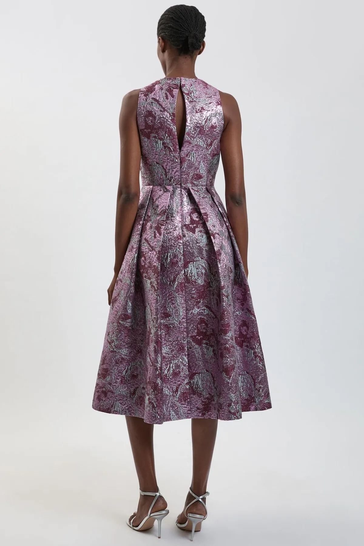 KarenMillen Robe Midi Évasée En Jacquard Façonné<Femme Robes|Robes Mi-Longues