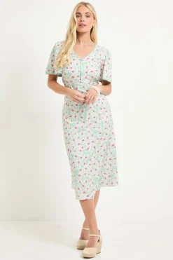 Wallis Robe Midi Évasée À Manches Flare Et Imprimé Fleuri Petite<Femme Robes|Robes Mi-Longues