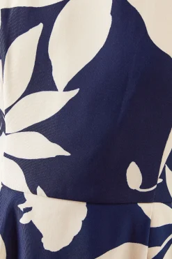 Wallis Robe Midi Évasée à Motifs Floraux en Ottoman<Femme Toutes Les Robes|Robes Mi-Longues