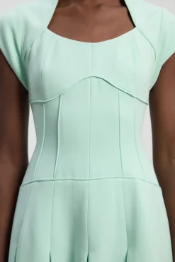 KarenMillen Robe Midi Évasée à Taille Basse en Maille Stretch<Femme Robes|Robes Mi-Longues