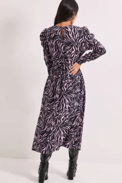 Robe Midi Évasée Taille Basse Petite