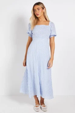 Dorothy Perkins Robe Midi Vichy À Corsage Froncé<Femme Toutes Les Robes|Robes Mi-Longues