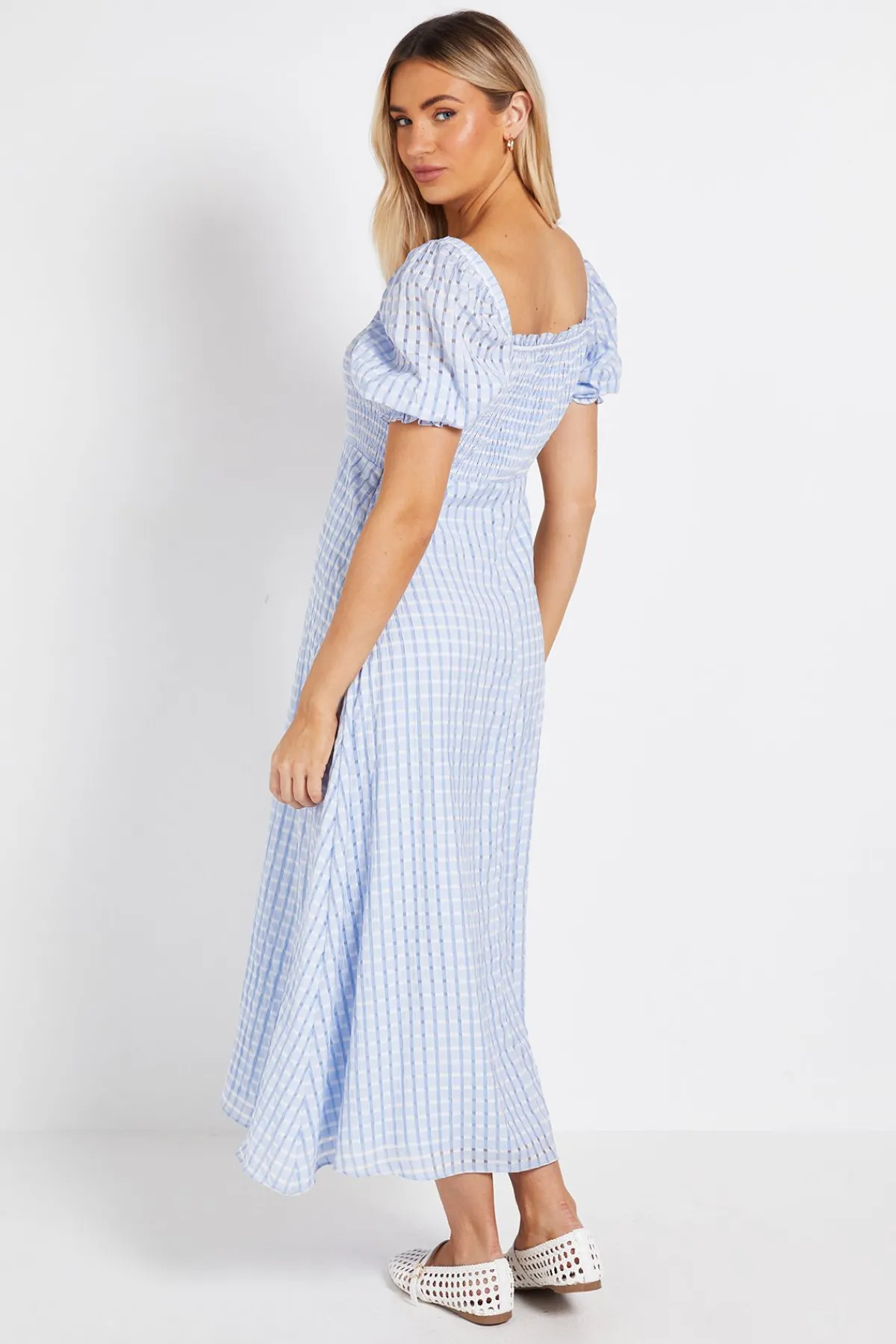 Dorothy Perkins Robe Midi Vichy À Corsage Froncé<Femme Toutes Les Robes|Robes Mi-Longues