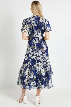 Robe Midi À Volants Et Imprimé Floral Dévoré Petite