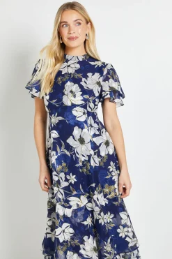 Robe Midi À Volants Et Imprimé Floral Dévoré Petite