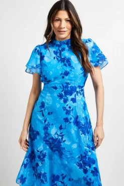 Wallis Robe Midi à Volants Fleurie Dévorée<Femme Toutes Les Robes|Robes Mi-Longues