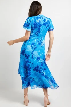 Wallis Robe Midi à Volants Fleurie Dévorée<Femme Toutes Les Robes|Robes Mi-Longues