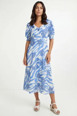 Wallis Robe Midi À Volants À Imprimé Floral Mixte<Femme Robes|Robes Mi-Longues