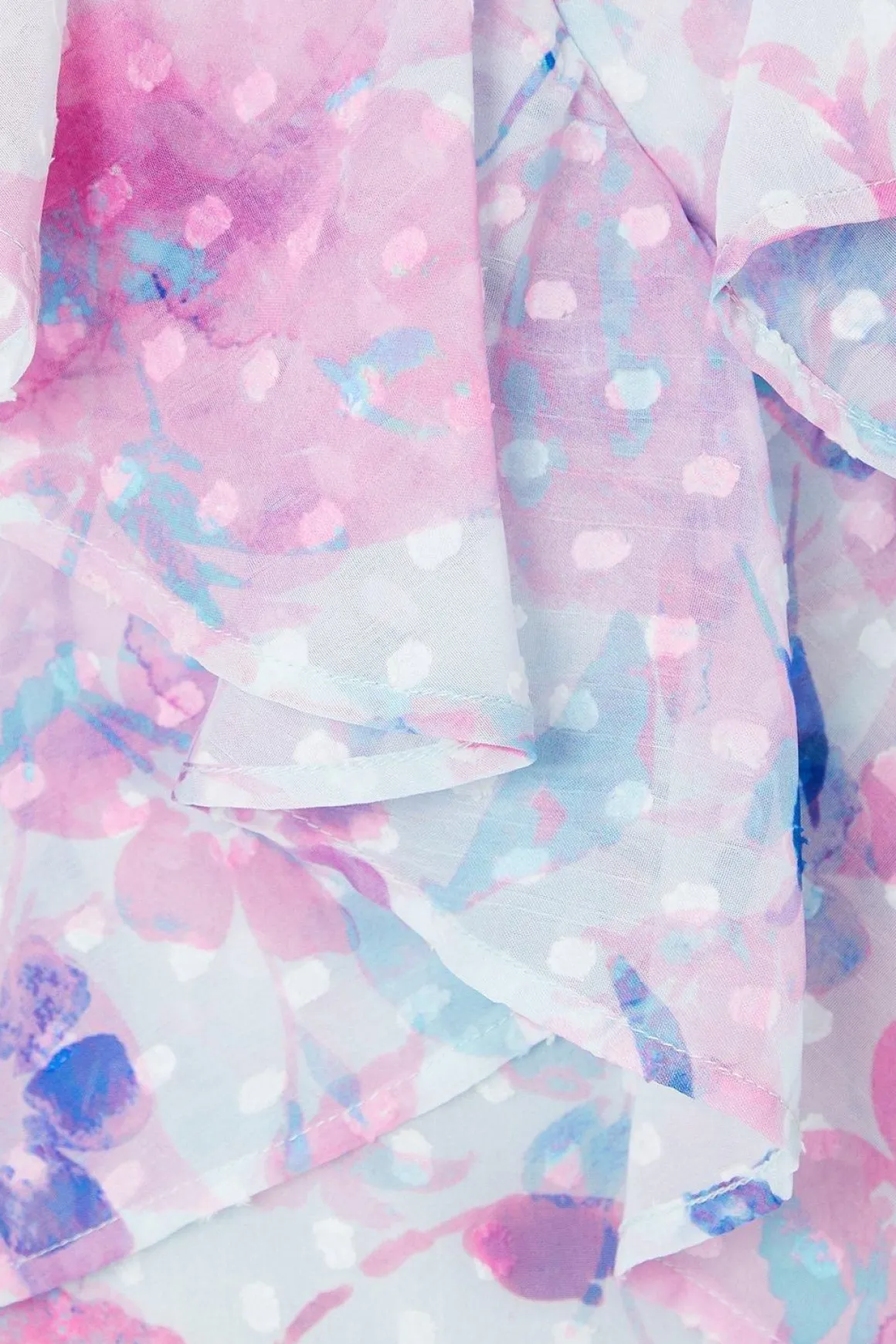 Robe Midi à Volants Motif Floral Petite