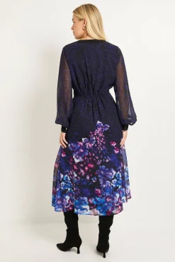 Robe Midi Zippée À Imprimé Fleuri Et Animal Pour Petite Taille