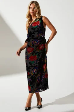 Coast Robe Mi-Longue Asymétrique Drapée pour Invitée de Mariage Petite<Femme Toutes Les Robes|Robes Mi-Longues