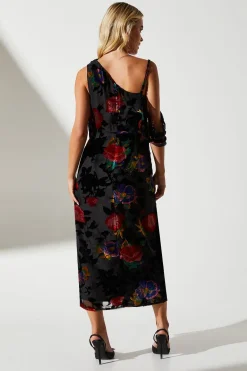 Coast Robe Mi-Longue Asymétrique Drapée pour Invitée de Mariage Petite<Femme Toutes Les Robes|Robes Mi-Longues