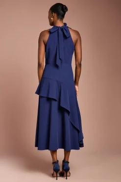 Coast Robe Mi-Longue à Col Montant avec Détail Corsage<Femme Robes|Robes Mi-Longues