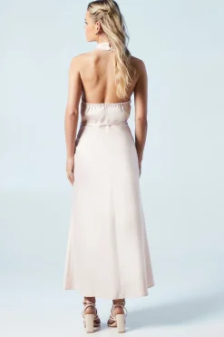 Oasis Robe Mi-Longue de Demoiselle d'Honneur Petite à Col Licou Croisé Devant<Femme Robes Demoiselles D'Honneur|Robes Mi-Longues