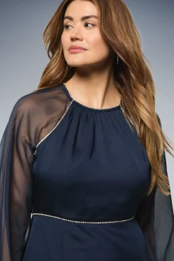 Robe Mi-Longue à Détails Ornementés
