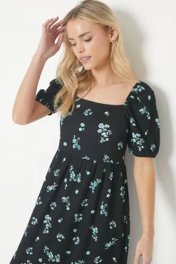 Dorothy Perkins Robe Mi-Longue à Encolure Carrée et Jupe à Volants en Jersey Imprimé Petite<Femme Robes|Robes Mi-Longues