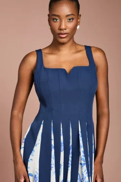 Coast Robe Mi-Longue en Crêpe Imprimée à Godets<Femme Toutes Les Robes|Robes Mi-Longues