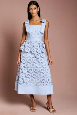 Coast Robe Mi-Longue en Dentelle à Basque Petite Taille<Femme Toutes Les Robes|Robes Mi-Longues