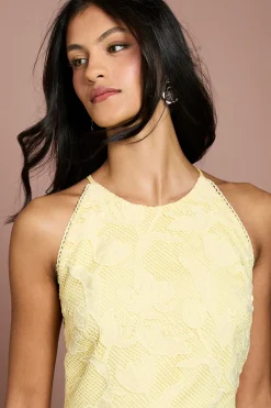 Robe Mi-longue En Dentelle À Col Halter Petite Taille