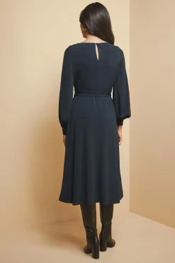 Robe Mi-Longue en Jersey à Ceinture