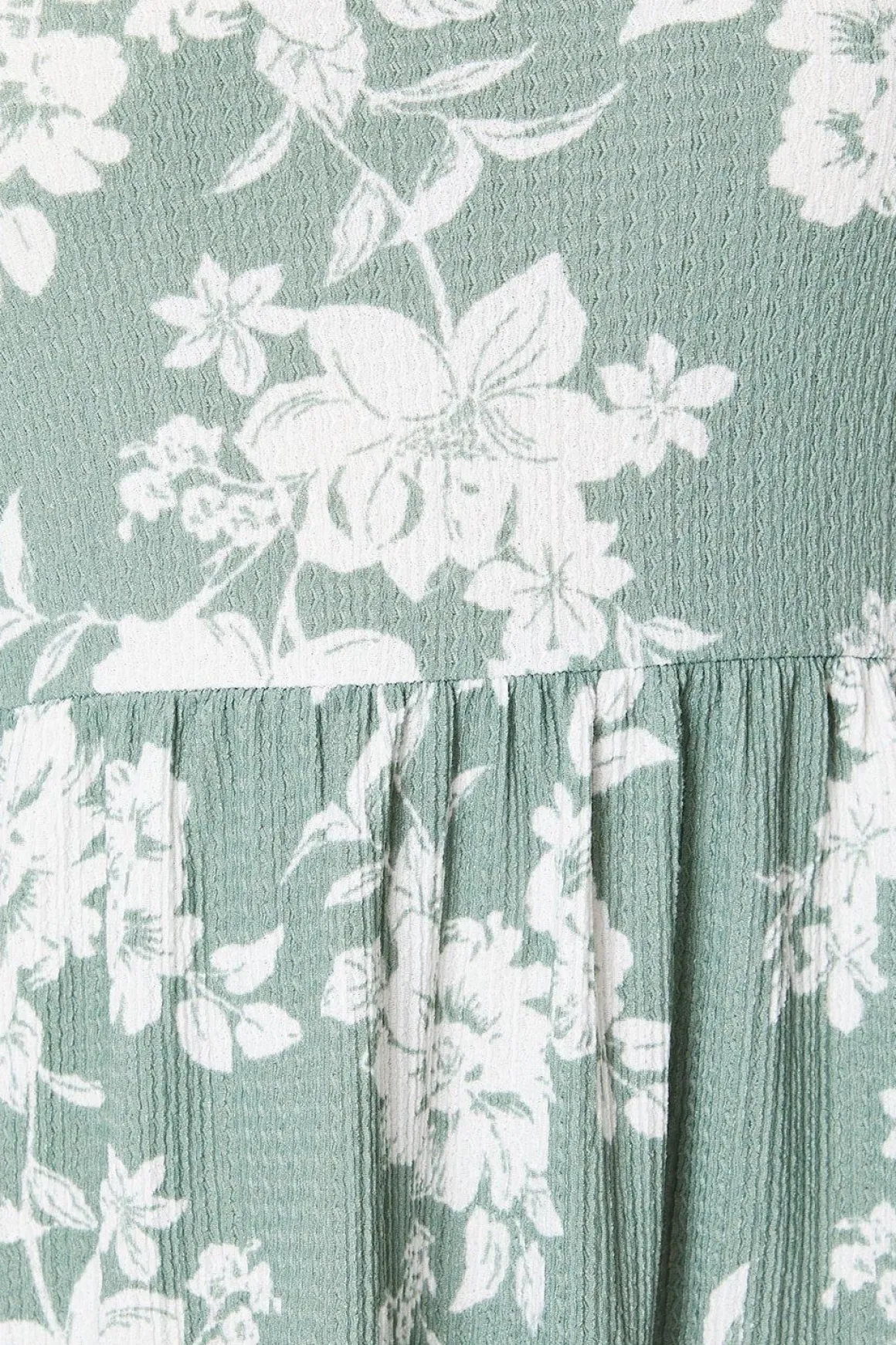 Robe Mi-Longue en Jersey à Imprimé Floral et Manches Volantées