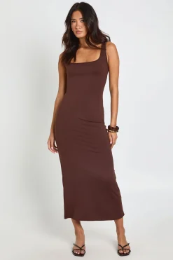 Robe Mi-Longue En Jersey Ultra Doux