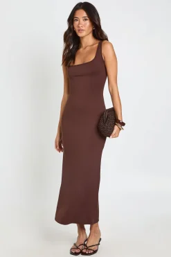 Robe Mi-Longue En Jersey Ultra Doux