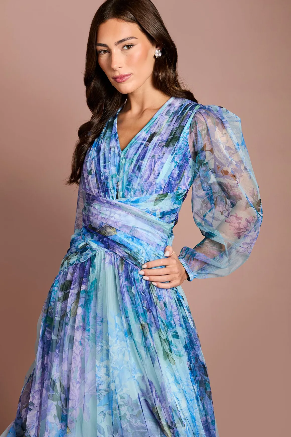 Robe Mi-longue En Mesh Imprimé Fleuri Petite