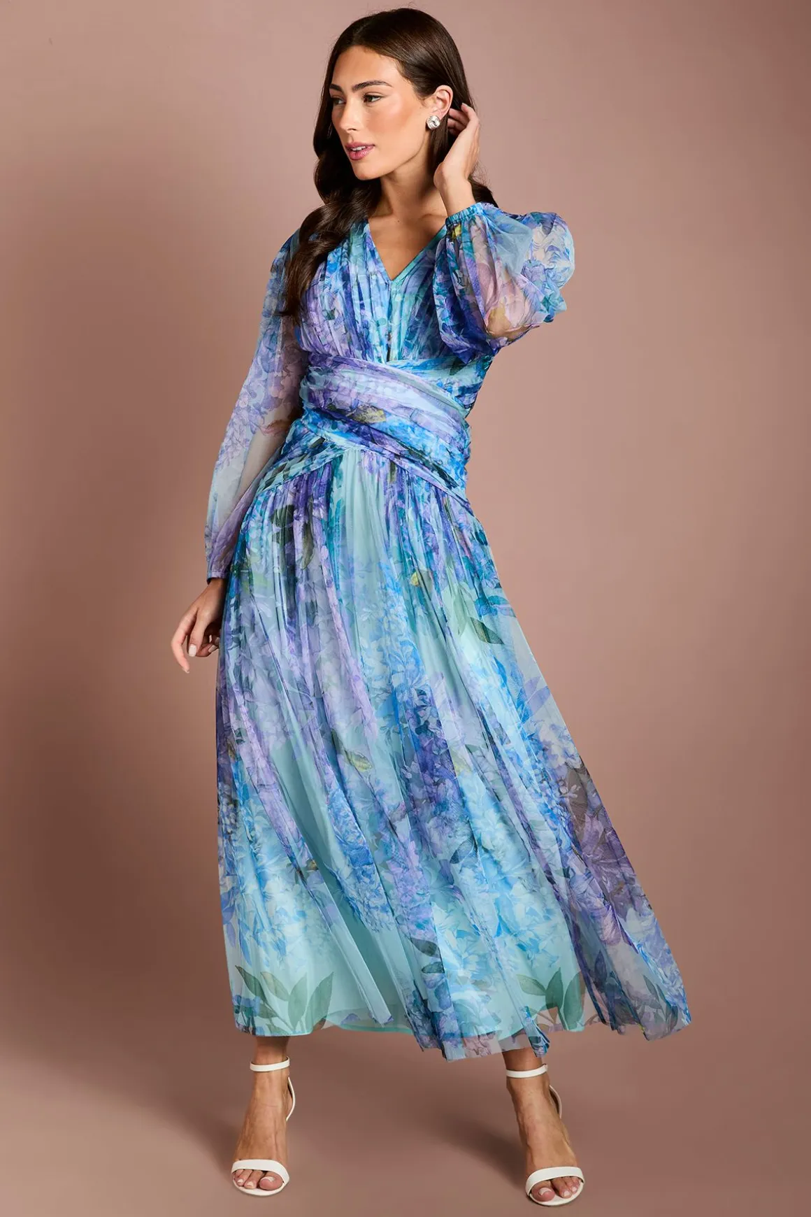 Robe Mi-longue En Mesh Imprimé Fleuri Petite