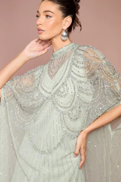 Coast Robe Mi-Longue en Mousseline Richement Ornée<Femme Robes Mi-Longues|Robes