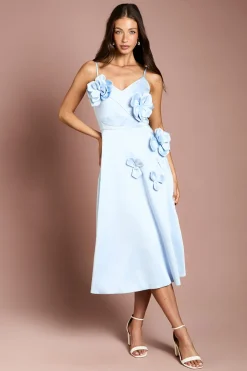 Coast Robe Mi-longue En Satin Avec Détail Corsage<Femme Robes Mi-Longues|Satin Et Dentelle