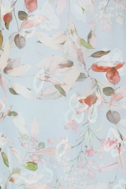Wallis Robe Mi-Longue en Satin Fleuri à Ourlet Volant<Femme Satin Et Dentelle|Robes