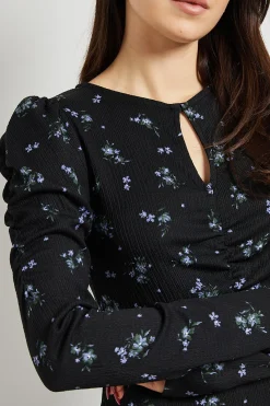 Dorothy Perkins Robe Mi-Longue e à Décolleté Goutte d'Eau<Femme Robes Mi-Longues|Robes À Manches Longues