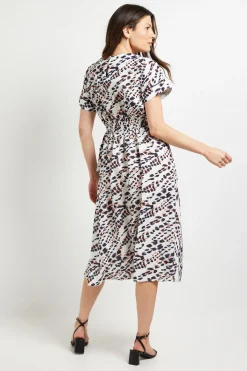 Wallis Robe Mi-Longue Imprimée à Nœud<Femme Robes|Robes Mi-Longues