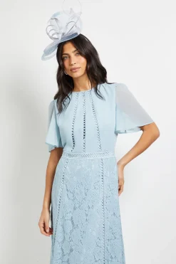 Wallis Robe Mi-longue à Inserts de Dentelle Dobby<Femme Toutes Les Robes|Robes Mi-Longues