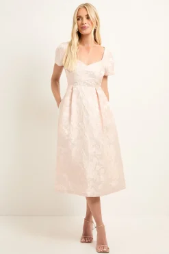 Wallis Robe Mi-Longue Jacquard avec Détails de Coutures - Petite Taille<Femme Toutes Les Robes|Robes Mi-Longues