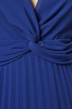 Dorothy Perkins Robe Mi-longue à Jupe Plissée et Détail Torsadé Devant<Femme Robes Mi-Longues|Robes À Manches Longues