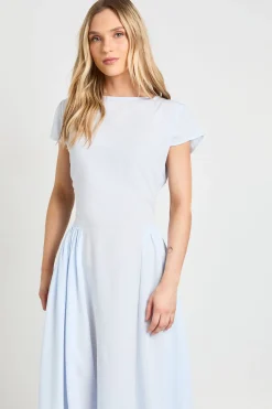 boohoo Robe Mi-longue À Jupe Volumineuse Texturée Petite<Femme Robes De Soirée|Robes