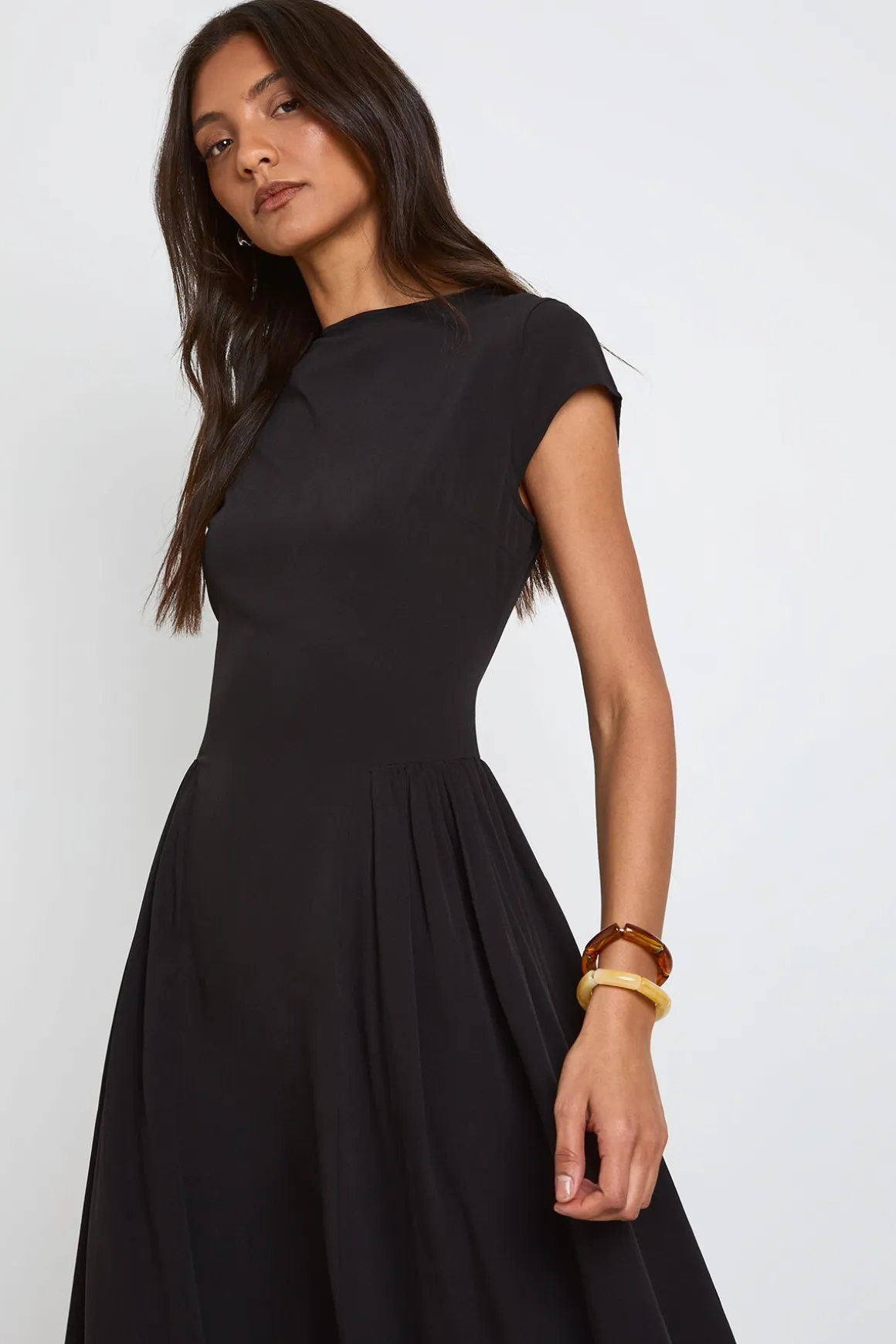 Robe Mi-longue À Jupe Volumineuse Texturée Pour Grande Taille