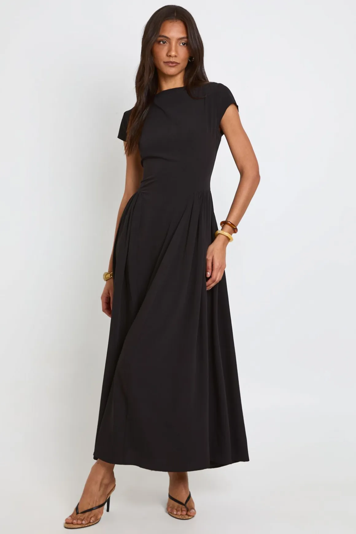 Robe Mi-longue À Jupe Volumineuse Texturée Pour Grande Taille
