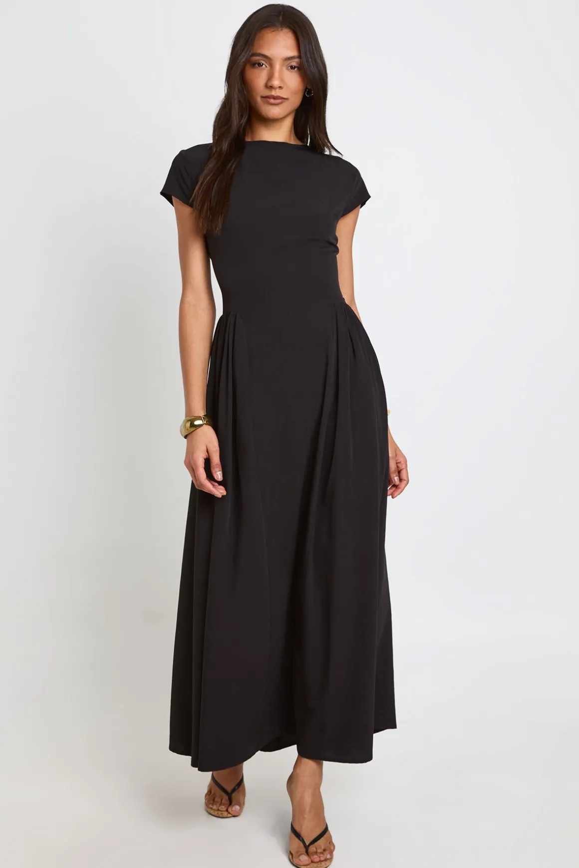 Robe Mi-longue À Jupe Volumineuse Texturée Pour Grande Taille