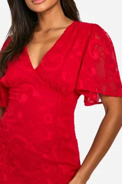 Robe mi-longue à motif cachemire et motif jacquard