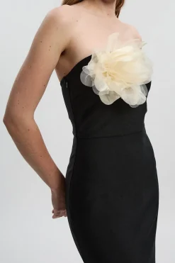 KarenMillen Robe Mi-Longue Moulante à Bandage avec Détails Rosettes<Femme Robes Mi-Longues|Robes Bal De Promo