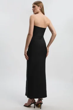 KarenMillen Robe Mi-Longue Moulante à Bandage avec Détails Rosettes<Femme Robes Mi-Longues|Robes Bal De Promo