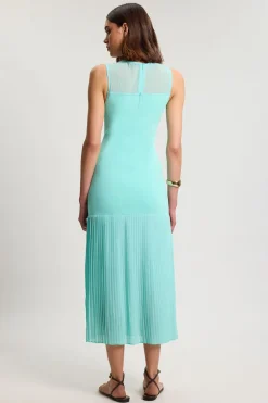 Robe Mi-longue Moulante À Motif Bandage Tissé Pour Petite Taille