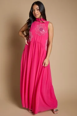 Robe Mi-longue Petite Avec Détail Foulard Et Coutures Main