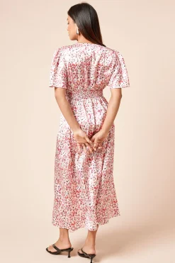 Dorothy Perkins Robe Mi-Longue Petite à Col V et Manches Ange<Femme Toutes Les Robes|Robes Mi-Longues