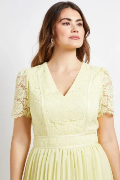 Wallis Robe Mi-Longue Plissée en Dentelle<Femme Toutes Les Robes|Robes Mi-Longues